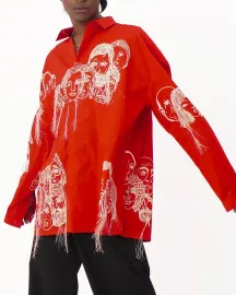 Handcrafted Diversity Stream Shirt (Red)