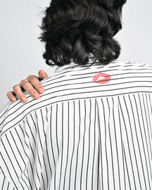 Oversized Unisex Pinstriped Cotton Shirt