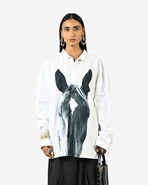 Horse Printed Cotton Shirt