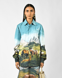 Open Fields Printed Cotton Shirt