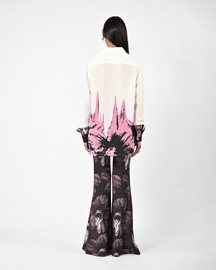 White Floral Drip Shirt