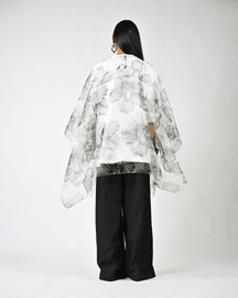 Canine Print Organza Kaftan
