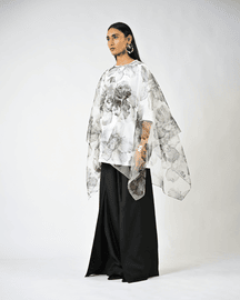 Canine Print Organza Kaftan