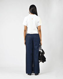 Straight Fit Hand-embroidered Canine Denim