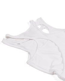 Tank Top With Layered Panels (White)