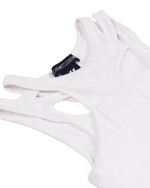 Tank Top With Layered Panels (White)