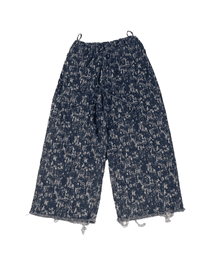 Oversized unisex denim in jacquard weaved denim (Indigo)