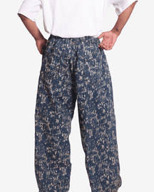 Oversized unisex denim in jacquard weaved denim (Indigo)