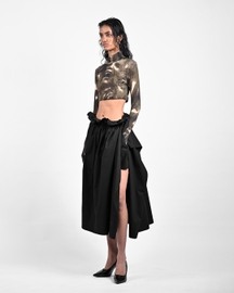 Gathered Skirt - Black