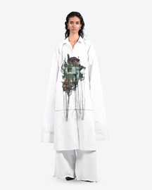 Vegetation Printed Longline Shirt Dress