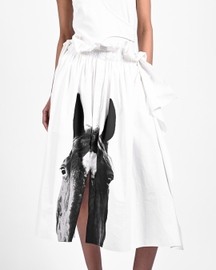 Horse Printed Cotton Skirt