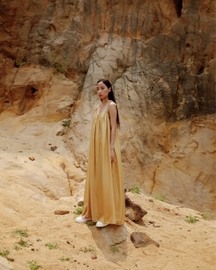 Kama Long Tie Up Dress