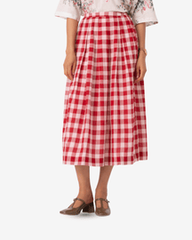 June Checkered Handwoven Skirt