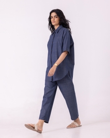 Katniss Handwoven Denim Barrel Pants