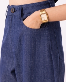 Katniss Handwoven Denim Barrel Pants