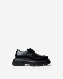 Laced Derby Shoes With a Rounded Toe and Chunky Sole.