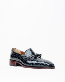 Evening Tassel Loafer With a Square Toe, Featuring Old Money Look