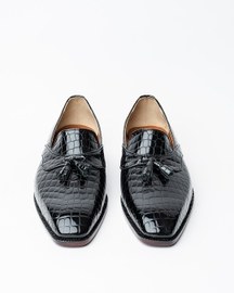 Evening Tassel Loafer With a Square Toe, Featuring Old Money Look