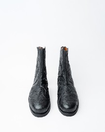 Ankle Boots With a Rounded Toe, Featuring a Back Zip Closure