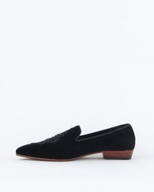 Evening Tassel Raven Black Tuxedo With Hand Embroidered Beeds