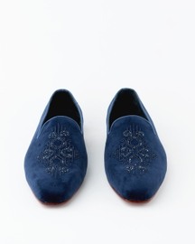 Evening Tassel Pine Blue Tuxedo With Hand Embroidered Beeds