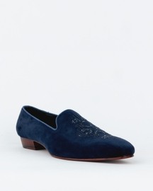 Evening Tassel Pine Blue Tuxedo With Hand Embroidered Beeds