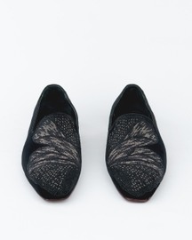Evening Tassel Raven Black Tuxedo With Hand Embroidered Beeds