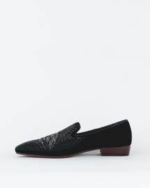 Evening Tassel Raven Black Tuxedo With Hand Embroidered Beeds