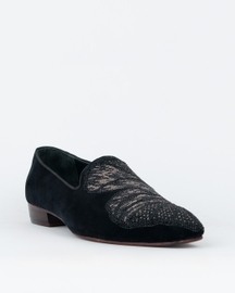Evening Tassel Raven Black Tuxedo With Hand Embroidered Beeds