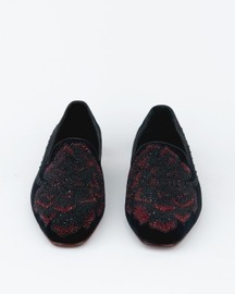 Evening Tassel Raven Black Tuxedo With Hand Embroidered Beeds