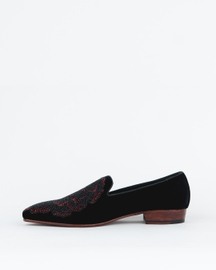 Evening Tassel Raven Black Tuxedo With Hand Embroidered Beeds