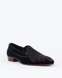 Evening Tassel Raven Black Tuxedo With Hand Embroidered Beeds