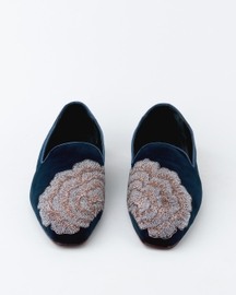 Evening Tassel Space Blue Tuxedo With Hand Embroidered Beeds