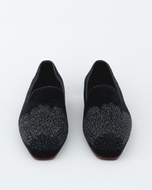 Evening Tassel Raven Black Tuxedo With Hand Embroidered Beeds