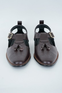 Brown Buff With Tassel and Buckle Sandal