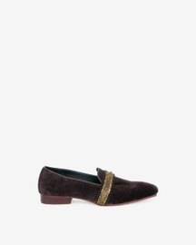 Ash Brown With Gold Stripe Embriodery Tuxedo