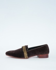Ash Brown With Gold Stripe Embriodery Tuxedo