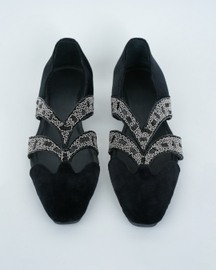 Evening Black With Cut  Metallic Stripe Hand Embriodery Tuxedo