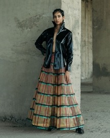 Glass Embroidered Circular Skirt