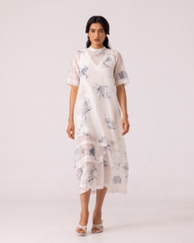 Larisa Zodiac Print Handwoven Dress