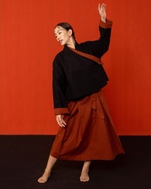 Padma Box Pleated Skirt