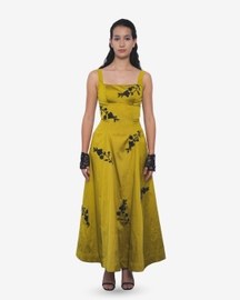 Kaika Embroidered Strap Dress