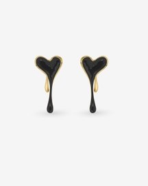 Melting Enamel Heart Earring