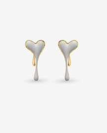 Melting Enamel Heart Earring