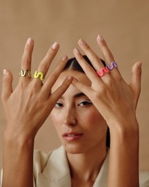 Swirl Enamel Hoops