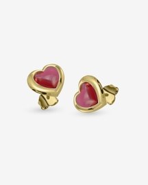 Lovers Heart Ruby Studs