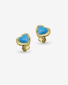 Lovers Heart Turquoise Studs