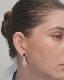 Baroque Lapis Pearl Drop