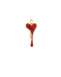 Melting Enamel Heart With Anchor Chain
