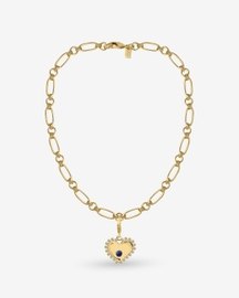 Halo Lapis Charm Necklace